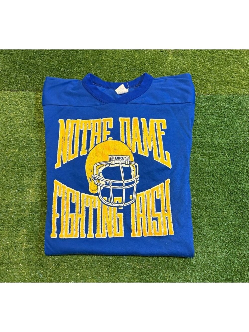 Vintage Notre Dame Fighting Irish shirt mens medium blue gold football 90s